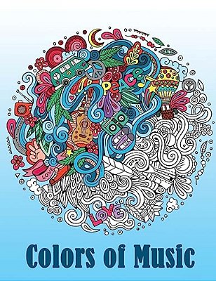 Colors Of Music: - Mosaic Music Featuring 40 Stress Relieving Designs Of Musical Instruments-..