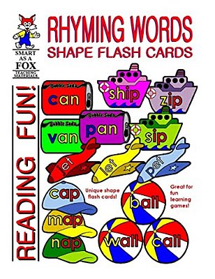 Rhyming Words Shape Flash Cards-..