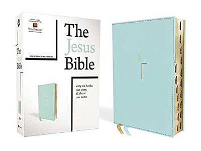 The Jesus Bible, Niv Edition, Leathersoft, Blue, Indexed, Comfort Print-..