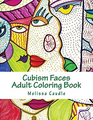 Cubism Faces: Adult Coloring Book-..