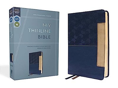 Niv, Thinline Bible, Leathersoft, Blue, Red Letter, Comfort Print-..