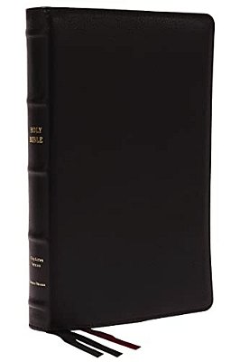 Kjv Holy Bible: Large Print Thinline, Black Goatskin Leather, Premier Collection, Red Letter, Comfort Print (Thumb Indexed): King James Version-..