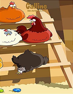 Galline Libro Da Colorare 3 & 4-..
