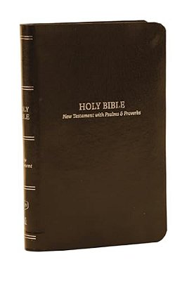 Kjv Holy Bible: Pocket New Testament With Psalms And Proverbs, Brown Leatherflex, Red Letter, Comfort Print: King James Version-..