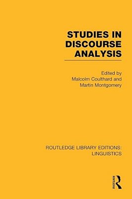 Studies In Discourse Analysis (Rle Linguistics B: Grammar)-..