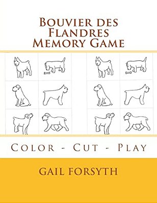 Bouvier Des Flandres Memory Game: Color - Cut - Play-..