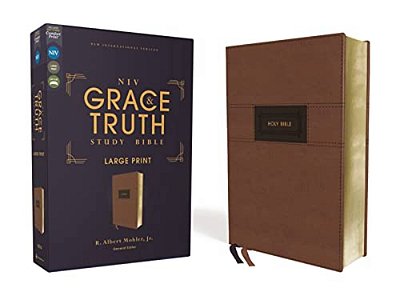 Niv, The Grace And Truth Study Bible (Trustworthy And Practical Insights), Large Print, Leathersoft, Brown, Red Letter, Comfort Print-..