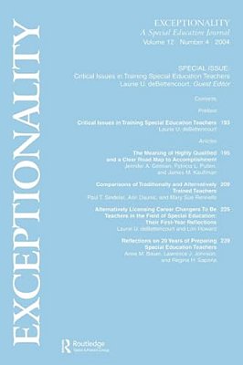 Critical Issues In Training Special Education Teachers: A Special Issue Of Exceptionality-..