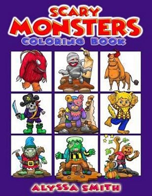 Scary Monsters Coloring Book-..