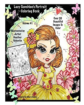 Lacy Sunshine's Portrait Coloring Book-..