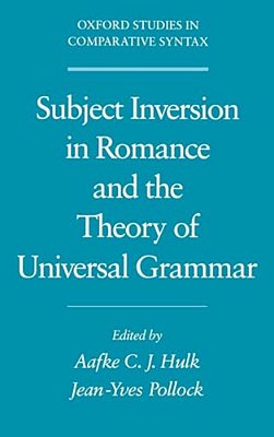 Subject Inversion In Romance And The Theory Of Universal Grammar-..