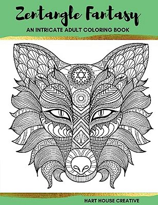 Zentangle Fantasy: An Intricate Adult Coloring Book-..