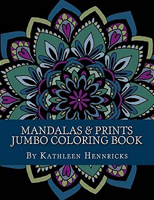 Mandalas & Prints Jumbo Coloring Book-..
