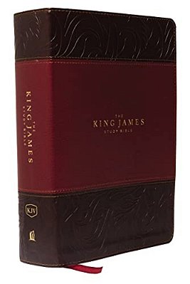 The King James Study Bible, Imitation Leather, Burgundy, Indexed, Full-Color Edition-..