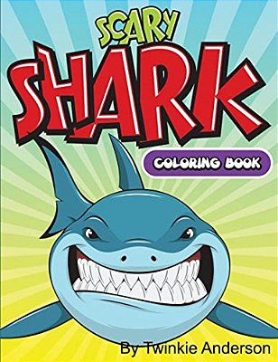 Scary Sharks Coloring Book-..