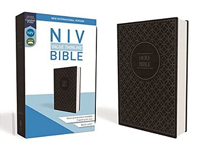 Niv, Value Thinline Bible, Imitation Leather, Gray/Black-..