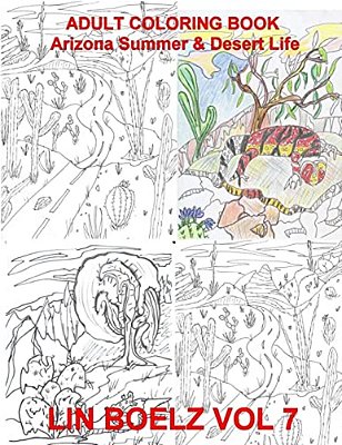 Adult Coloring Book Arizona Summer & Desert Life-..