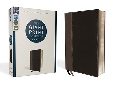 Niv, Giant Print Compact Bible, Leathersoft, Black, Red Letter Edition, Comfort Print-..