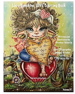 Lacy Sunshine Love Coloring Book: Valentine Love Fairies, Sprites, Dragons, Hearts And More Adult Colorng Book All Ages Volume 51-..
