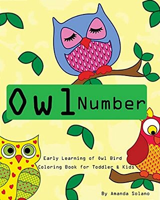 Toddler Color Books: Owl Number Early Learning Kids: Fun First Numbers, Baby Activity Book For Kids Age 1-6, Boys Or Girls, Fun Early Learn-..