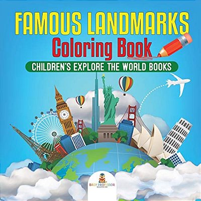 Famous Landmarks Coloring Book Children's Explore The World Books-..