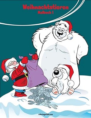 Malbuch Mit Weihnachtstieren 1-..