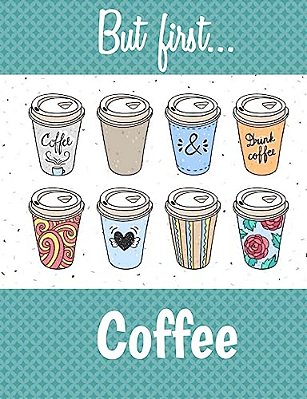 Coffee Lovers 4X4 Quad Graph Paper Workbook-..