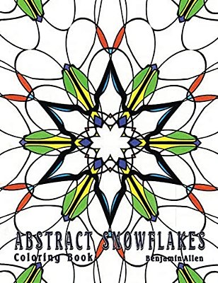 Abstract Snowflakes: Fun Stress Relieving Coloring Book-..