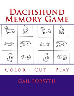 Dachshund Memory Game: Color - Cut - Play-..