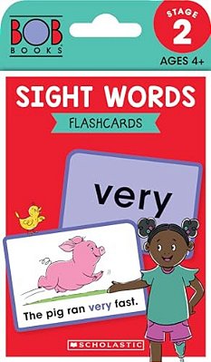 Bob Books - Sight Words Flashcards Phonics, Ages 4 And Up, Kindergarten (Stage 2: Emerging Reader)-..