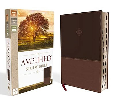 Amplified Study Bible, Imitation Leather, Brown, Indexed-..