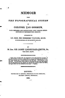 Memoir Upon The Topographical System Of Colonel Van Gorkum-..
