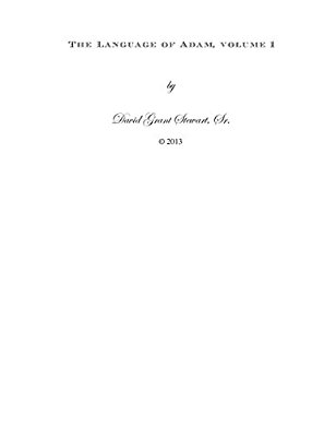 The Language Of Adam, Volume 1-..