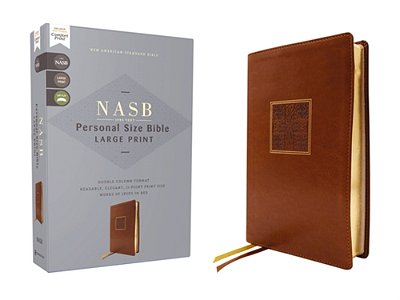 Nasb, Personal Size Bible, Large Print, Leathersoft, Brown, Red Letter, 1995 Text, Comfort Print-..