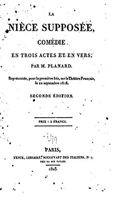 La Nièce Supposée, Comédie En Trois Actes Et En Vers-..