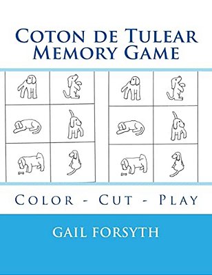 Coton De Tulear Memory Game: Color - Cut - Play-..