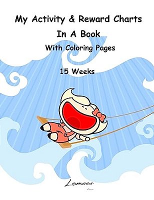 My Activity & Reward Charts In A Book With Coloring Pages (15 Weeks)-..