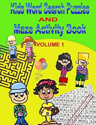 Kids Word Search Puzzles And Maze Activity Book-..