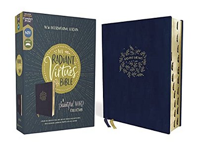 Niv, Radiant Virtues Bible: A Beautiful Word Collection, Leathersoft, Navy, Red Letter, Thumb Indexed, Comfort Print: Explore The Virtues Of Faith, Ho-..