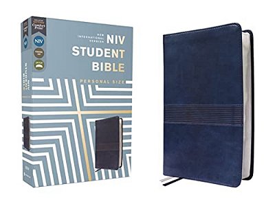Niv, Student Bible, Personal Size, Leathersoft, Navy, Comfort Print-..