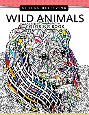 Wild Animals Coloring Books: A Safari Coloring Books For Adutls Stress Relieving-..