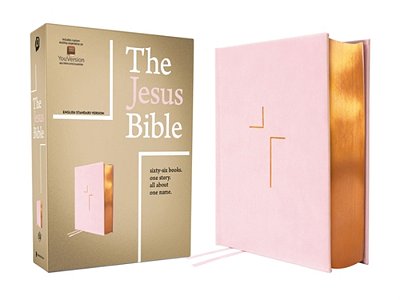 The Jesus Bible, Esv Edition, Leathersoft Over Board, Pink-..