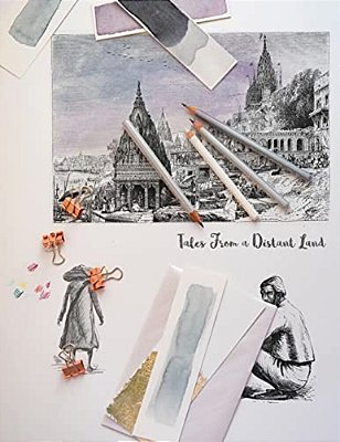 Tales Of A Distant Land - Promp Book For Sketches, Doodles, Note Taking And Coloring In: 8.5 X 11 120 Pages, Black And White Interior-..