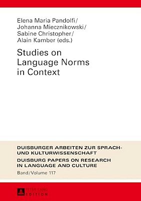 Studies On Language Norms In Context-..