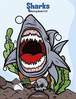 Sharks Coloring Book 1 & 2-..