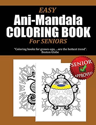 Easy Ani-Mandala Coloring Book For Seniors-..