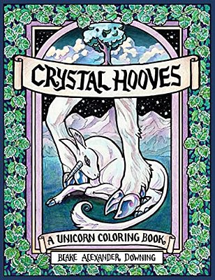 Crystal Hooves: A Unicorn Coloring Book-..