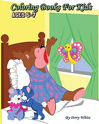 Coloring Books For Kids Ages 5-7: Giant Coloring Books For Kids, Fun Animals To Color For Early Childhood Learning!-..