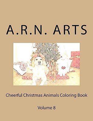Cheerful Christmas Animals Coloring Book-..