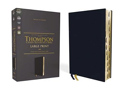 Nasb, Thompson Chain-Reference Bible, Large Print, Leathersoft, Navy, 1995 Text, Red Letter, Thumb Indexed, Comfort Print-..